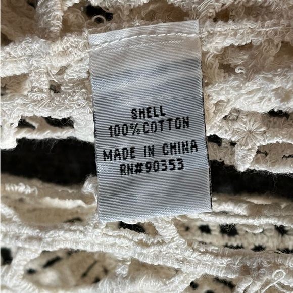 Rebellion Again Open Front Crochet Cardigan Kimono - Picture 6 of 9